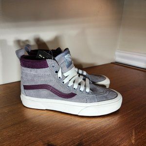 NWT VANS Mte Scotchgard Protector Frost Sk8-Hi Gray/Prune Men (3.5)/ Women (5.0)